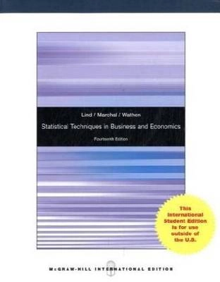 Statistical techniques in business & economics; Douglas A. Lind; 2010