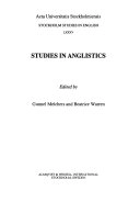 Studies in anglistics; Gunnel Melchers, Beatrice Warren; 1995