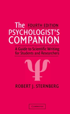 The Psychologist's Companion; Sternberg Robert J.; 2003