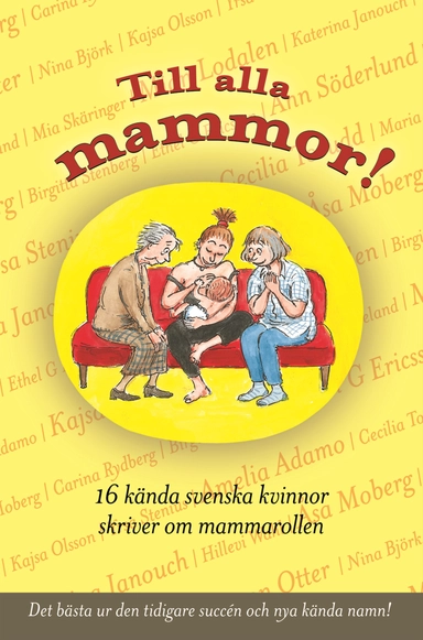 Till alla mammor! : 16 kända svenskar skriver om mammarollen; Birgitta von Otter, Hillevi Wahl, Kajsa Olsson, Maria Sveland, Yrsa Stenius, Åsa Moberg, Ann Söderlund, Mian Lodalen, Cecilia Torudd, Mia Skäringer, Katerina Janouch, Amelia Adamo, Nina Björk, Birgitta Stenberg, Carina Rydberg, Ethel G Ericsson; 2009