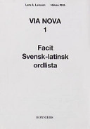 Via Nova 1 Facit; Lars A Larsson, Håkan Plith; 1990