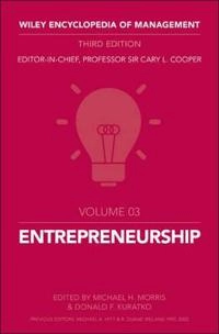 Wiley Encyclopedia of Management, Volume 3, Entreprenuership; Cary L. Cooper; 2014