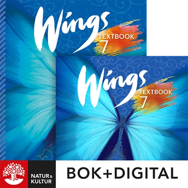 Wings 7 Textbook Paket Bok+Digital; Kevin Frato, Anna Cederwall, Susanna Rinnesjö, Mary Glover, Richard Glover, Bo Hedberg, Per Malmberg; 2024