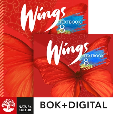 Wings 8 Textbook Paket Bok+Digital; Kevin Frato, Anna Cederwall, Susanna Rinnesjö, Mary Glover, Richard Glover, Bo Hedberg, Per Malmberg; 2024