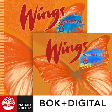 Wings 8 Workbook Paket Bok+Digital; Kevin Frato, Anna Cederwall, Susanna Rinnesjö, Gail Davison Blad, Mary Glover, Richard Glover, Bo Hedberg, Per Malmberg; 2024