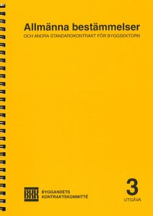 Allmänna bestämmelser och andra standardkontrakt för byggsektorn