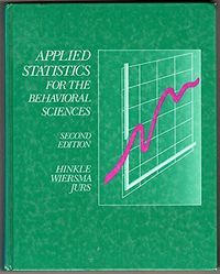 Applied statistics for the behavioral sciences