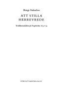 Att stilla herrevrede: trolldomsdåden på Vegeholm, 1653-54Människan i historien