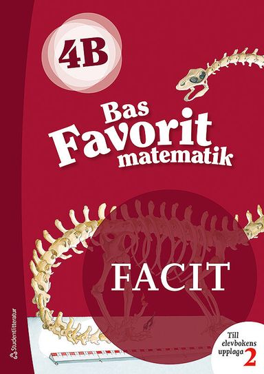 Bas Favorit matematik 4B  Facit till uppl. 2, 5-pack