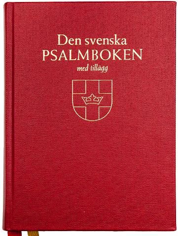 Den svenska psalmboken med tillägg och ny bönbok (bänkpsalmbok - röd)