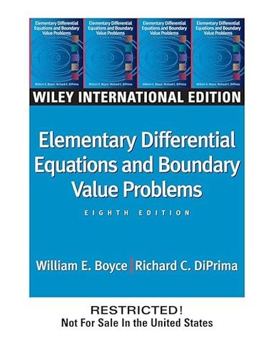 Elementary Differential Equations And Boundary Value Problems