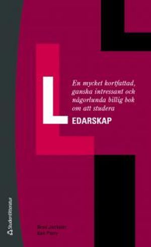 En mycket kort, ganska intressant o någorlund billig bok: studera ledarskap