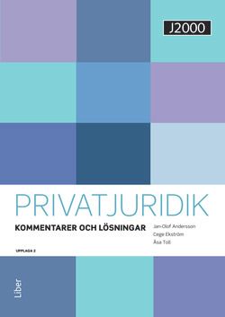 J2000 Privatjuridik Kommentarer och lösningar