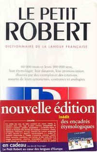 Le Nouveau Petit Robert: Dictionnaire De La Langue Francais