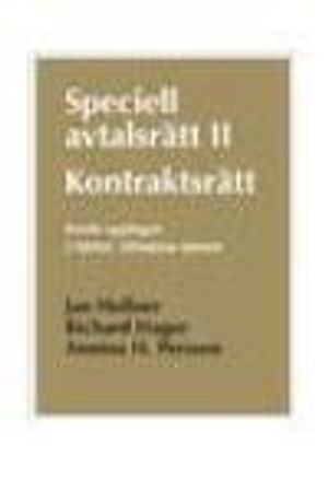 Speciell avtalsrätt II. kontraktsrätt. :  H. 2, allmänna ämnen