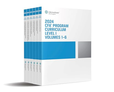 2024 CFA Program Curriculum Level I Box Set; Cfa Institute; 2023