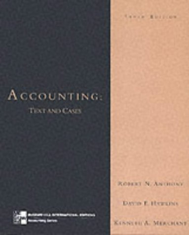 Accounting; Kenneth A. Merchant, Mary Carey, Jane (head Of Accounting Towers-clark; 1999