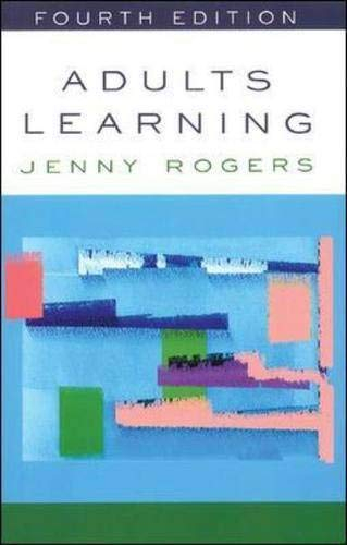 Adults learning; Jenny Rogers; 2001