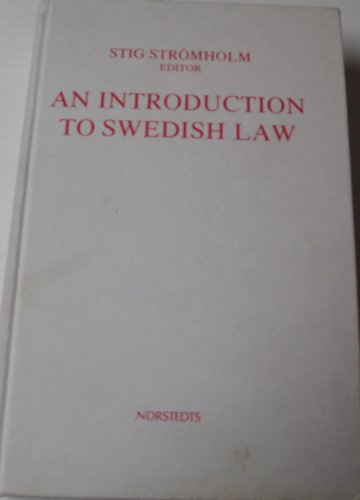 An introduction to Swedish law; Stig Strömholm; 1981