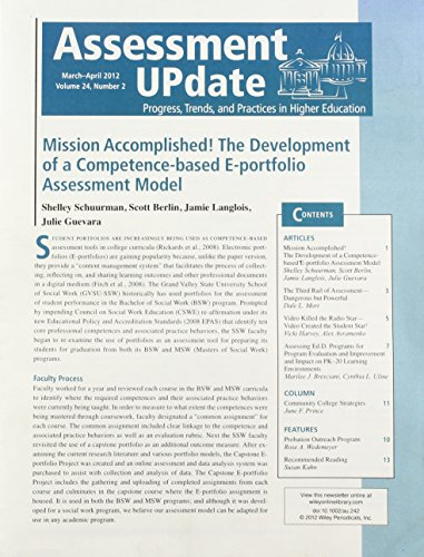 Assessment Update, Progress, Trends, and Practices in Higher Education, Vol; Oddbjörn Evenshaug; 2012