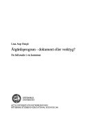 Åtgärdsprogram - dokument eller verktyg?: en fallstudie i en kommunVolym 248 av Acta Universitatis GothoburgensisVolym 248 av Göteborg studies in educational sciences, ISSN 0436-1121; Lisa Asp Onsjö; 2006