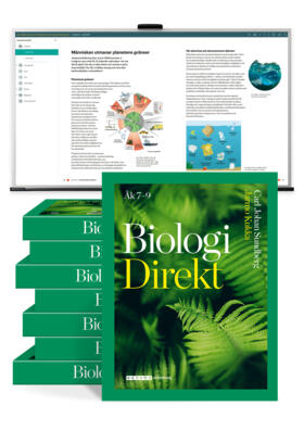 Biologi Direkt Klasspaket, (20 grundböcker + Lärarstöd+); Lars-Erik Andersson, Andreas Blom, Jarmo Kukka, Carl Johan Sundberg; 2024