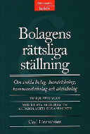 Bolagens rättsliga ställning; Carl Hemström; 1998