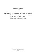 Come, Children Listen To Me!; LarsOlov Eriksson; 1991