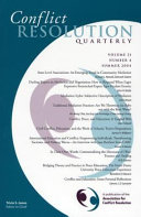 Conflict Resolution Quarterly, Volume 21, No. 4,; Margareta Bäck-Wiklund; 2004