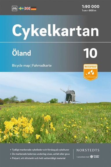 Cykelkartan Blad 10 Öland : Skala 1:90 000; Norstedt; 2020