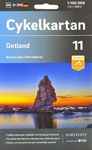 Cykelkartan Blad 11 Gotland : Skala 1:90 000; Norstedt; 2020