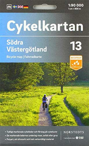 Cykelkartan Blad 13 Södra Västergötland : Skala 1:90 000; Norstedt; 2020