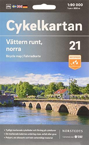 Cykelkartan Blad 21 Vättern runt, norra delen : Skala 1:90 000; Norstedt; 2020