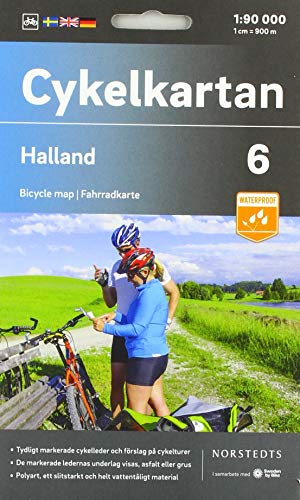 Cykelkartan Blad 6 Halland : Skala 1:90 000; Norstedt; 2020