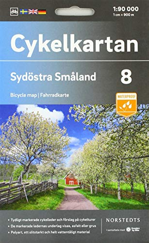 Cykelkartan Blad 8 Sydöstra Småland : Skala 1:90 000; Norstedt; 2020