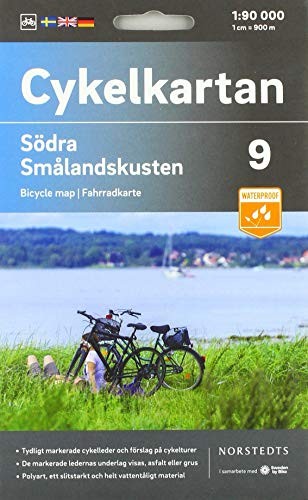 Cykelkartan Blad 9 Södra Smålandskusten : Skala 1:90 000; Norstedt; 2020