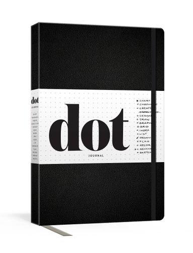 Dot Journal (Black): A dotted, blank journal for list-making, journaling, goal-setting: 256 pages with elastic closure and ribbon marker; Potter Gift; 2019