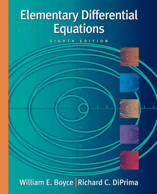 Elementary Differential Equations, 8th Edition Wiley International Edition; William E. Boyce; 2004