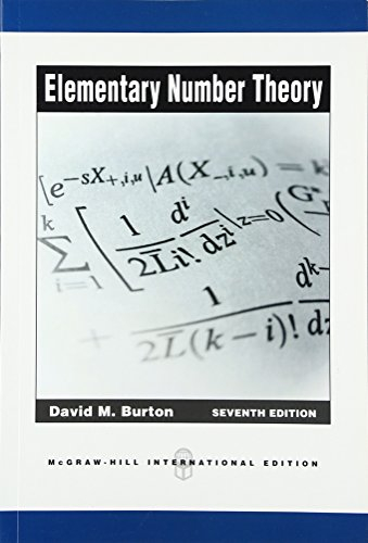 Elementary Number Theory (Int'l Ed); David Burton; 2010