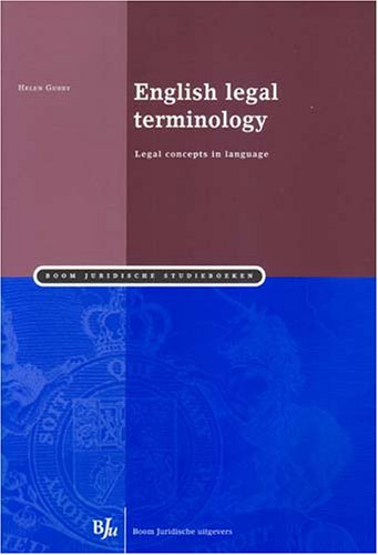 English Legal Terminology: Legal Concepts in LanguageBoom juridische studieboeken; Helen Gubby; 2004