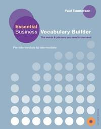 Essential Business Vocabulary Builder Students Book Pack; Paul Emmerson; 2010