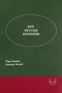 Ett stycke statistik; Dag Jonsson, Dan Jonsson; 1999