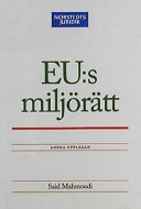 EU:s miljörätt; Said Mahmoudi; 2003