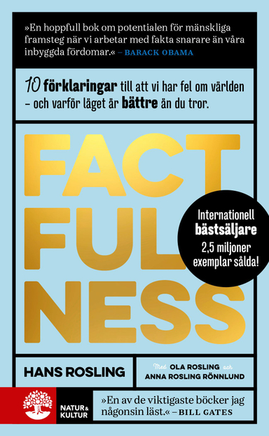 Factfulness : tio knep som hjälper dig förstå världen; Hans Rosling, Ola Rosling, Anna Rosling Rönnlund; 2023