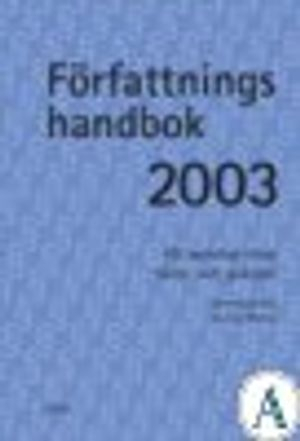 Författningshandboken 2003; Gunnel Raadu (red.), Gunnel Raadu; 2003