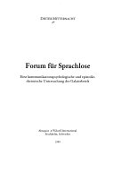 Forum für Sprachlose : eine kommunikationspsychologische und epistolärrheto; Dieter Mitternacht; 1999