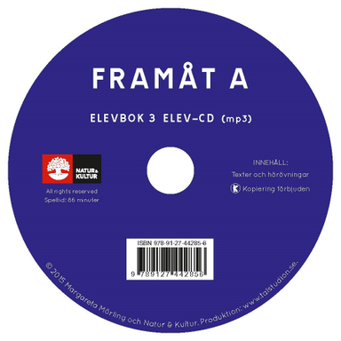 Framåt A 2:a uppl Elevbok 3, Elev-cd (mp3); Margareta Mörling; 2015