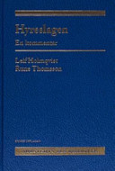 Hyreslagen : en kommentar; Leif Holmqvist; 2003