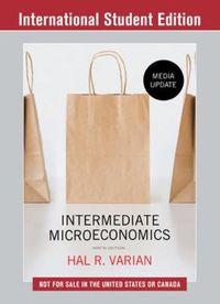 Intermediate Microeconomics: A Modern Approach: Media Update; Hal R. Varian; 2019