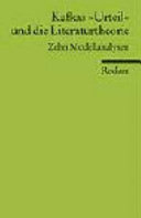 Kafkas 'Urteil' und die Literaturtheorie; Oliver Jahraus; 2002